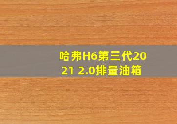 哈弗H6第三代2021 2.0排量油箱